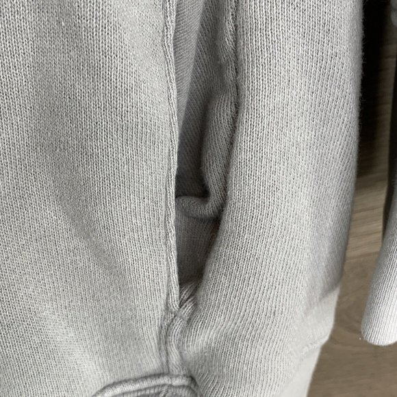 Time And Tru Cowl Neck Sweatshirt Women's XL LS Grey Heather Side Seam Pockets - Picture 6 of 10